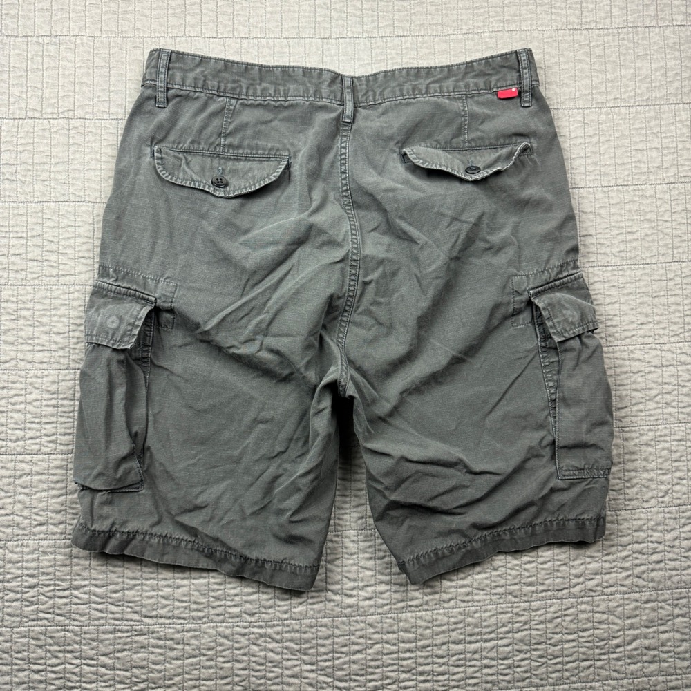 Levis Mens 34 Cargo Shorts Gray Ripstop 9" Utility Skater Casual Streetwear - Picture 4 of 12